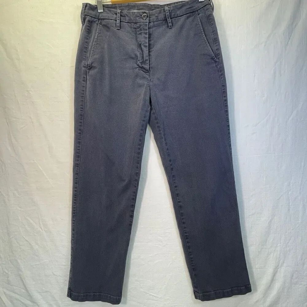 American Giant Gray Cotton Blend Stretch Mid Rise Skinny Trouser Pants Size 8